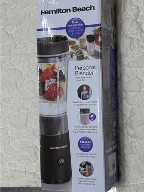 Hamilton Beach Portable Blender - Black and Purple Accent